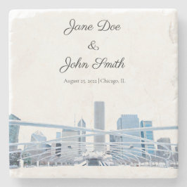 パーソナライズされたシカゴストーンコースター ストーンコースター