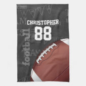 パーソナライズされたシャルボードアメリカンフットボール キッチンタオル (縦)