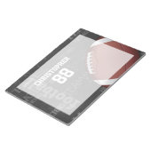 パーソナライズされたシャルボードアメリカンフットボール ノートパッド (アングル)