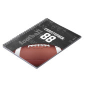 パーソナライズされたシャルボードアメリカンフットボール ノートブック (左側)