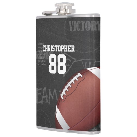 パーソナライズされたシャルボードアメリカンフットボール フラスク (左)