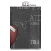 パーソナライズされたシャルボードアメリカンフットボール フラスク (裏面)