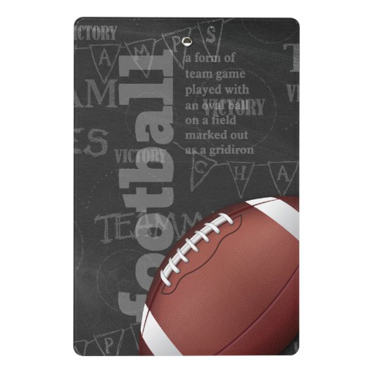 パーソナライズされたシャルボードアメリカンフットボール ミニクリップボード (裏面)