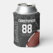 パーソナライズされたシャルボードアメリカンフットボール 缶クーラー (缶裏面)