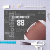 パーソナライズされたシャルボードアメリカンフットボール 薄葉紙 (クラフト)