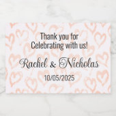 パーソナライズされたシャンパンのミニボトルの引き物 スパークリングワインラベル (シングルラベル)