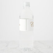 パーソナライズされたシャンパングラスとハート ペットボトルラベル (裏面)