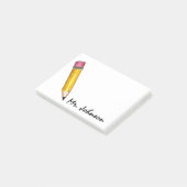 パーソナライズされたシャープイエロー#2鉛筆先生学校 ポストイット (アングル)