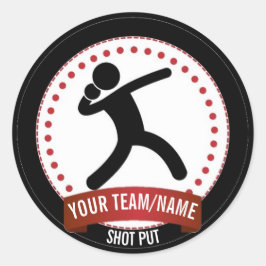 パーソナライズされたショット入り白黒と赤モダン ラウンドシール