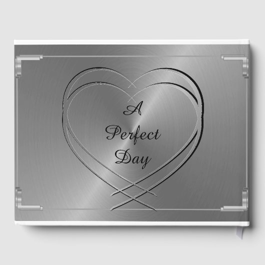 パーソナライズされたシルバー25結婚周年記念 ゲストブック (裏面)