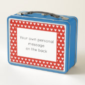 パーソナライズされたシロクマとレインボー メタルランチボックス (裏面)