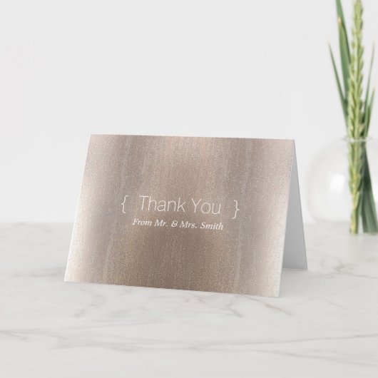パーソナライズされたシンプルでエレガントな感謝 サンキューカード (正面)