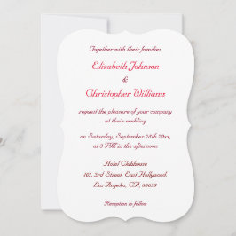 パーソナライズされたシンプルでエレガントな結婚式の招待状 招待状
