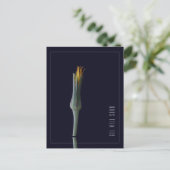 パーソナライズされたシンプルでエレガントな花の回復祝いメッセージ ポストカード (スタンド正面)