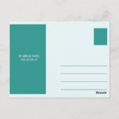 パーソナライズされたシンプルなウポルカイウェディング ポストカード (裏面)