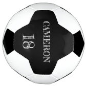 パーソナライズされたシンプルアスリート名 サッカーボール (回転)