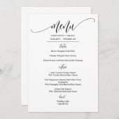 パーソナライズされたシンプルエレガントウェディングイベント メニュー (正面/裏面)