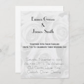 パーソナライズされたシンプルエレガントウェディング招待状 (正面/裏面)