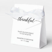 パーソナライズされたシンプルエレガント感謝結婚の言葉 フェイバーボックス (正面サイド)