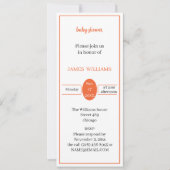 パーソナライズされたシンプルオレンジ 招待状 (正面)