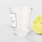 パーソナライズされたシンプルクラシックボウタイグロムスマン ショットグラス (右)