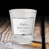 パーソナライズされたシンプルクラシック花婿介添人 ショットグラス