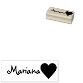 パーソナライズされたシンプルハート記号名前をカスタムする文字 ラバースタンプ (押印)