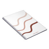 パーソナライズされたシンプルバラ金ゴールドモダン エレガント ノートブック (右側)