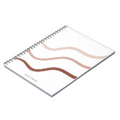 パーソナライズされたシンプルバラ金ゴールドモダン エレガント ノートブック (左側)