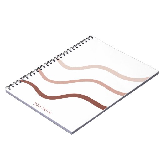 パーソナライズされたシンプルバラ金ゴールドモダン エレガント ノートブック (左側)