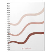 パーソナライズされたシンプルバラ金ゴールドモダン エレガント ノートブック (正面)