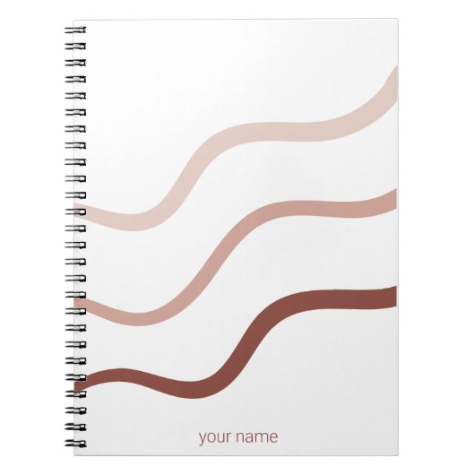 パーソナライズされたシンプルバラ金ゴールドモダン エレガント ノートブック (正面)