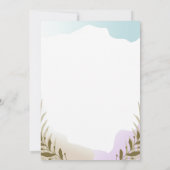 パーソナライズされたシンプルボホ結婚式招待状 招待状 (裏面)