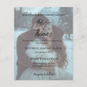 パーソナライズされたシンプルモダンな冬のウェディングカード (裏面)