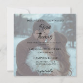 パーソナライズされたシンプルモダンな冬のウェディングカード 招待状 (裏面)
