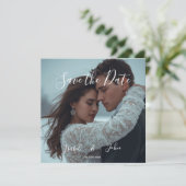 パーソナライズされたシンプルモダンな冬のウェディングカード 招待状 (スタンド正面)