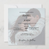 パーソナライズされたシンプルモダンな冬のウェディングカード 招待状 (裏面)