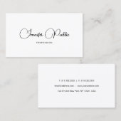 パーソナライズされたシンプルモダンテンプレートタイポグラフィ 名刺 (正面/裏面)