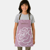 パーソナライズされたシンプルモダンフローラピンクローズキッズ エプロン (インサイチュ)
