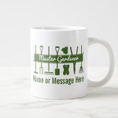 パーソナライズされたシンプルモダンマスター庭師 ジャンボコーヒーマグカップ (右)