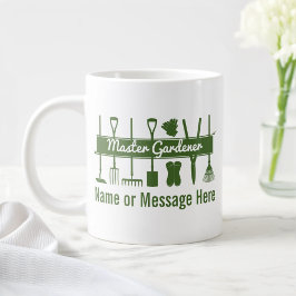 パーソナライズされたシンプルモダンマスター庭師 ジャンボコーヒーマグカップ