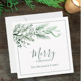 パーソナライズされたシンプルモダンユニーククリスマス シーズンカード