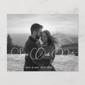 パーソナライズされたシンプルモダン冬ウエディングカード (正面)