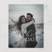 パーソナライズされたシンプルモダン冬ウエディングカード (正面)