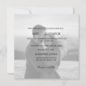 パーソナライズされたシンプルモダン冬ウエディングカード 招待状 (裏面)