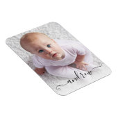 パーソナライズされたシンプルモダン書の写真 マグネット (右側)