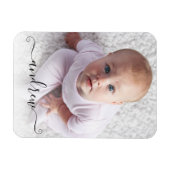 パーソナライズされたシンプルモダン書の写真 マグネット (横)