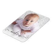 パーソナライズされたシンプルモダン書の写真 マグネット (左側)