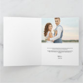 パーソナライズされたシンプルモダン結婚の2枚の写真 サンキューカード (内部)