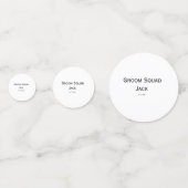 パーソナライズされたシンプルモノグラムあなたの名前を結婚追加 コンフェッティ (正面)